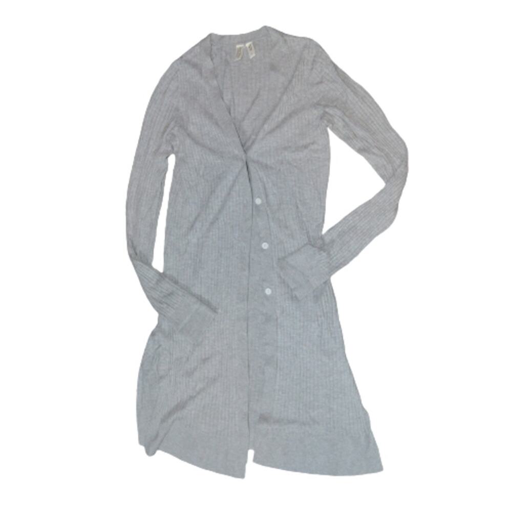 Anthropologie XS gray ribbed long cali cardigan women's meadow rue